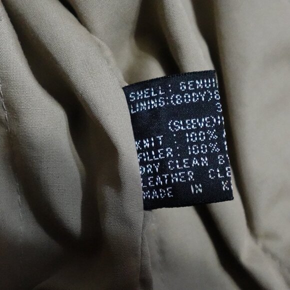 Vintage 1987 Leathertown Bomber Jacket Men's Size 42 Brown Zip Pockets Outdoor - Picture 6 of 9